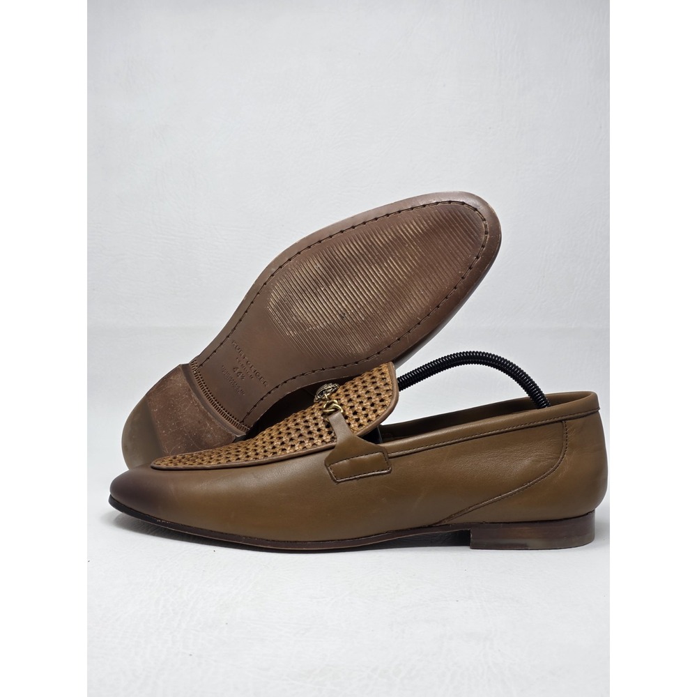 Kurt Geiger Ali Slip On Leather Mens Loafers Size EU 46 US 13 Brown New